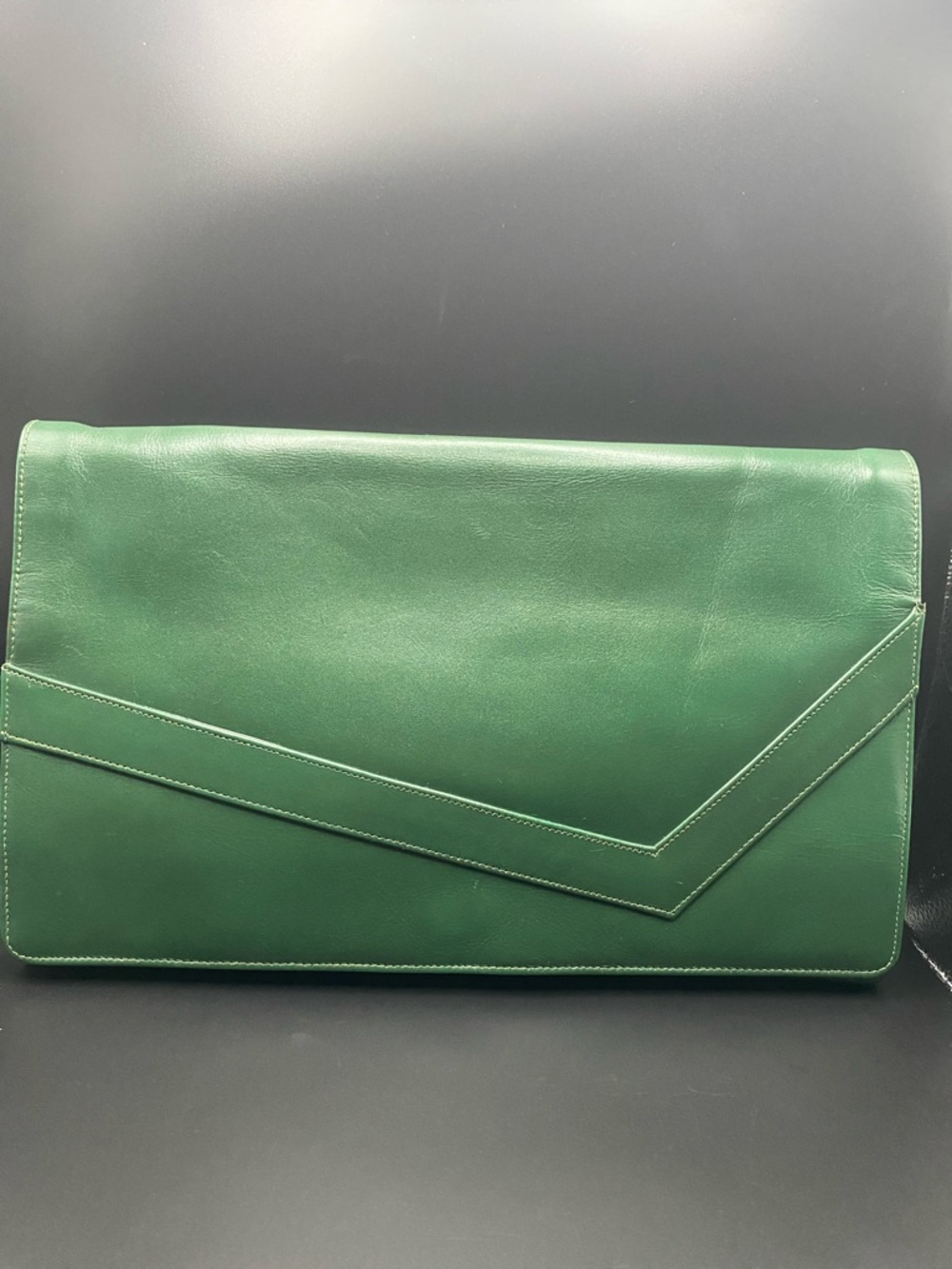 Vintage 70’s Green Leather Clutch